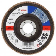 BOSCH Lamelový brúsny kotúč X431, Standard for Metal, 115 mm, 22,23 mm, 120 2608603655